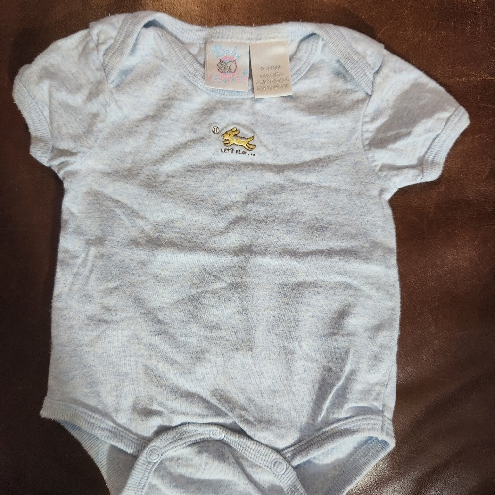 Baby sprockets, blue, 0-3 months onesie